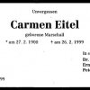 Marschall Carmen 1900-1999 Todesanzeige